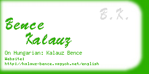 bence kalauz business card